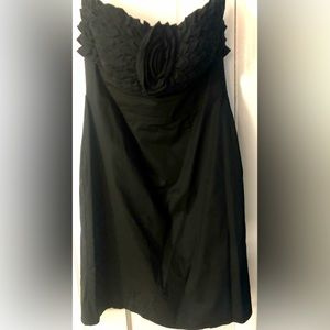 Catherine Malandrino Strapless Black Rosette Bodice Dress Size 12